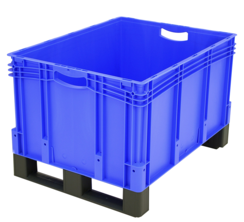 BITO Euronorm-stapelbak met dubbelde bodem, blauw, inhoud 164 l