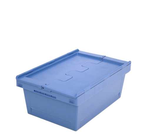 BITO Herbruikbare bak verzegelbaar, inhoud 38 l, Tweedelig scharnierdeksel