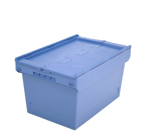 BITO Herbruikbare bak verzegelbaar, inhoud 58 l, Tweedelig scharnierdeksel