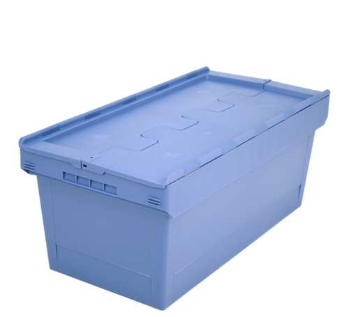 BITO Herbruikbare bak verzegelbaar, inhoud 76 l, Tweedelig scharnierdeksel