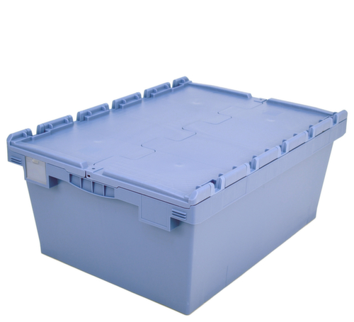 BITO Herbruikbare grootvolumebak met geribbelde bodem, inhoud 120 l, krokodildeksel