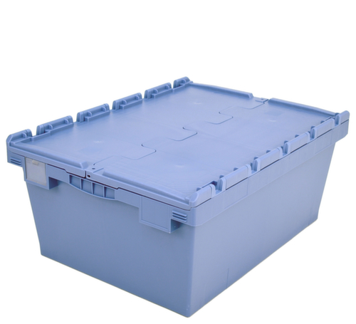 BITO Herbruikbare grootvolumebak met dubbele bodem, inhoud 120 l, krokodildeksel