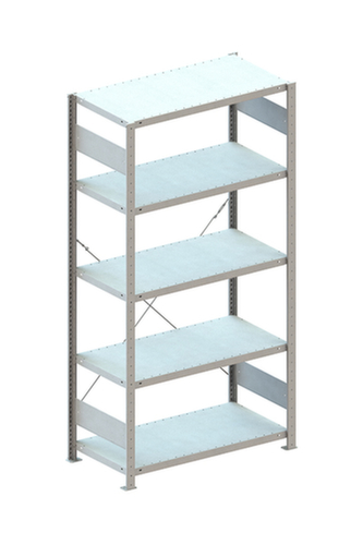 META Systeeminhaakstelling CLIP, hoogte x breedte x diepte 2000 x 1356 x 536 mm, 5 legborden