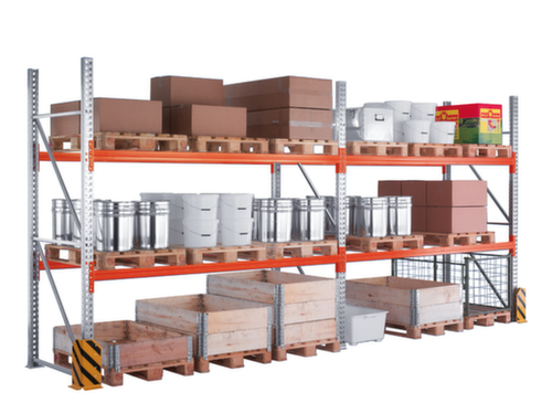 META Palletstelling MULTIPAL voor 15 pallets, 2870 mm breed, 5 opslagniveaus