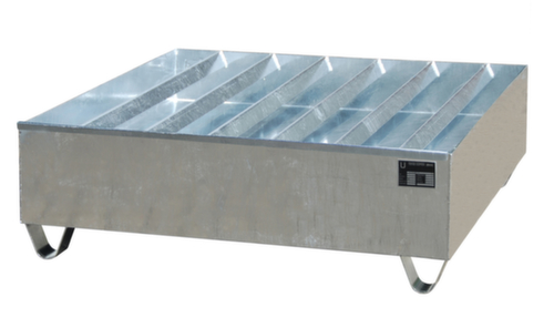 Stapelbare opvangbak met profielrooster