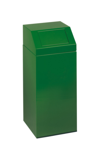 Afvalverzamelbak inclusief sticker, 76 l, RAL6001 smaragdgroen, deksel groen