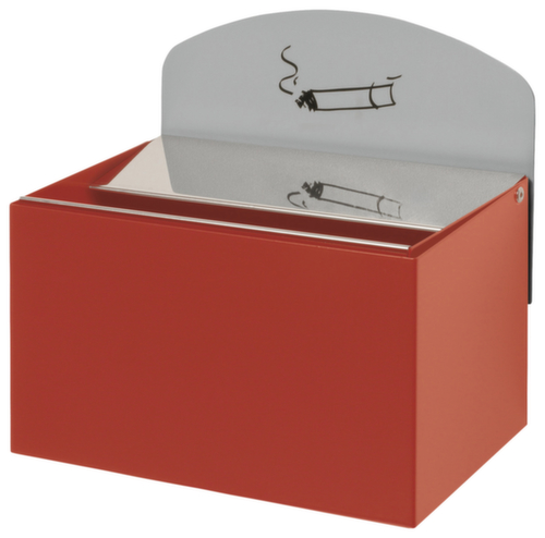 Wand- of combi-asbak met achterwand, rood