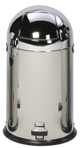 Pedaalemmer met scharnierend RVS deksel, 40 l