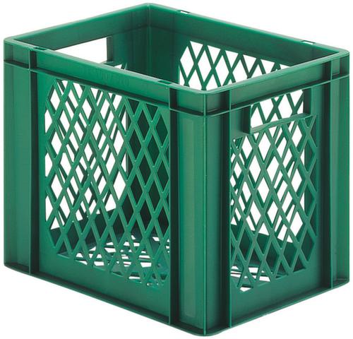 Euronorm-stapelbak geperforeerde wanden + bodem, groen, inhoud 61 l