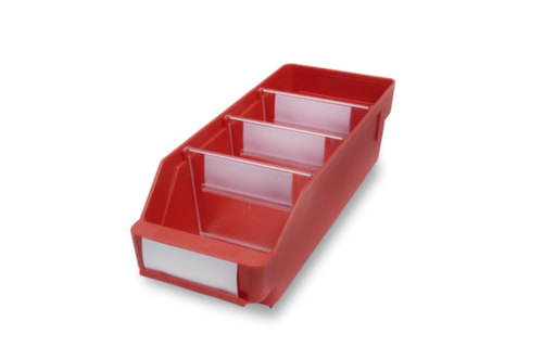 Stellingbak met zichtopening, rood, diepte 300 mm