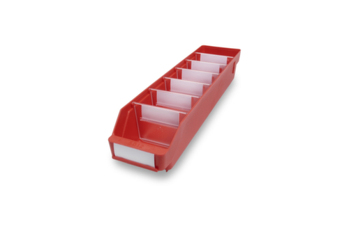 Stellingbak met zichtopening, rood, diepte 500 mm