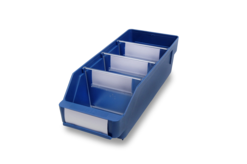 Stellingbak met zichtopening, blauw, diepte 300 mm