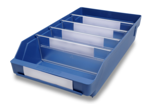 Stellingbak met zichtopening, blauw, diepte 400 mm