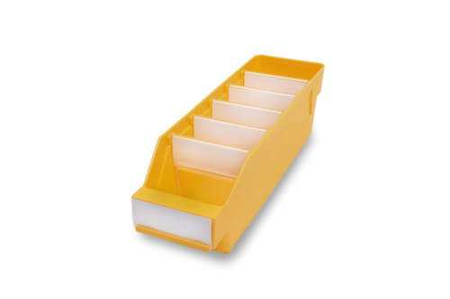 Stellingbak met zichtopening, geel, diepte 300 mm