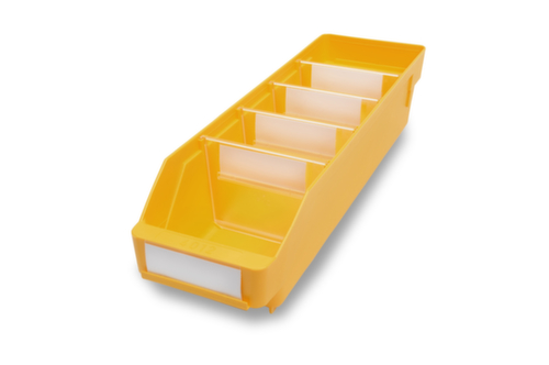 Stellingbak met zichtopening, geel, diepte 400 mm