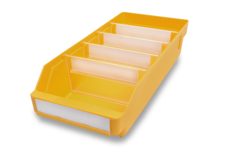 Stellingbak met zichtopening, geel, diepte 400 mm