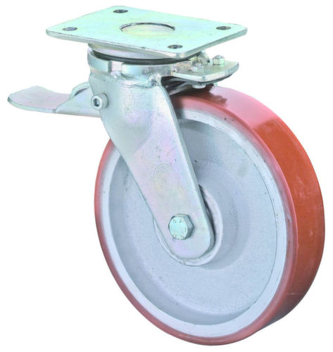 BS-ROLLEN Zwaarlastwiel, draagvermogen 2000 kg, polyurethaan banden