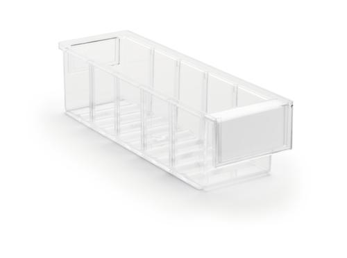 Treston Transparante assortimentsdoos met grote verzonken greep, transparant, diepte 300 mm