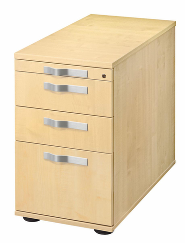 Sokkel Solid met uittrekbare HR, 3 lade(n), esdoorn/esdoorn