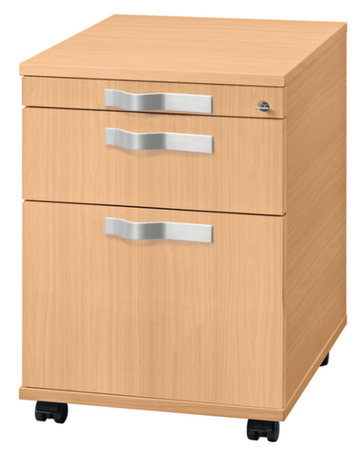 Rolcontainer Up and Down met HR uittrekbaar, 1 lade(n), beuken/beuken