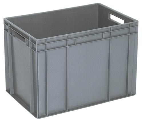 Euronorm stapelcontainers Basic met versterkte geribbelde bodem, grijs, inhoud 83 l
