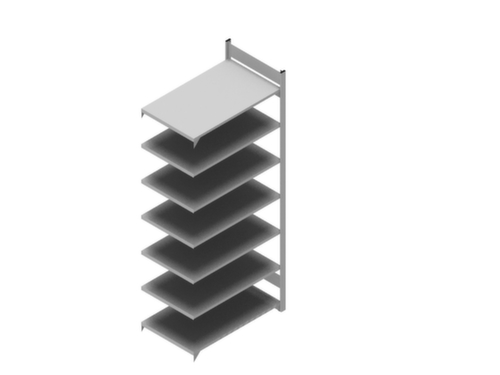 hofe Boutloos vijlrek Bevestigingsgebied voor gebruik aan beide zijden, 7 vloer, RAL9006 blank aluminiumkleurig