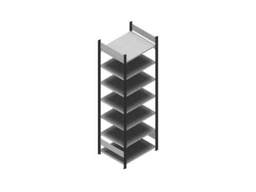 hofe Boutloze vijlplank voor gebruik aan beide zijden, 7 vloer, RAL 7016 antracietgrijs / RAL 9006 blank aluminiumkleurig