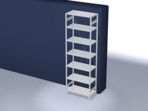 hofe Systeeminhaakstelling in standaard uitvoering, hoogte x breedte x diepte 3000 x 1060 x 535 mm, 7 legborden