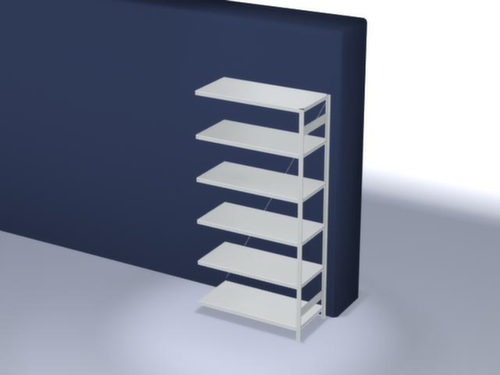 hofe Systeeminhaakstelling in standaard uitvoering, hoogte x breedte x diepte 2500 x 1310 x 635 mm, 6 legborden