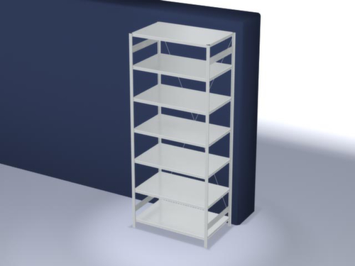 hofe Systeeminhaakstelling, hoogte x breedte x diepte 3000 x 1360 x 835 mm, 7 legborden