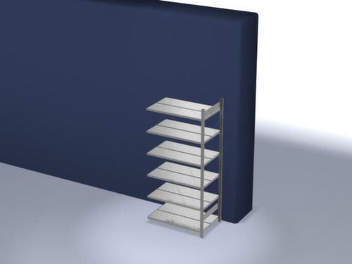 hofe Boutloos vijlrek Bevestigingsgebied voor gebruik aan beide zijden, 6 vloer, met corrosiebeschermende zinklaag