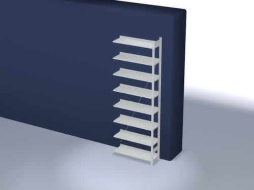 hofe Inhaakstelling voor dossiers aanbouwsectie, 8 vloer, RAL7035 lichtgrijs