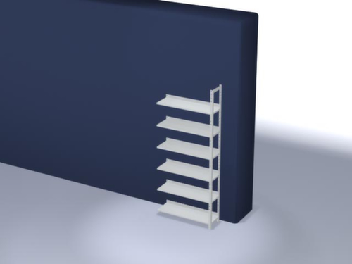 hofe Schroefstelling voor dossiers aanbouwsectie, 6 vloer, RAL7035 lichtgrijs