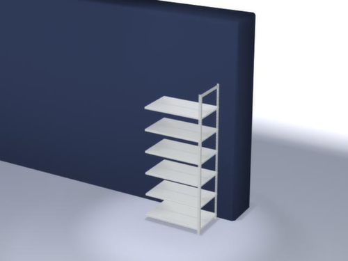 hofe Schroefbaar vijlenrek Bevestigingsveld voor gebruik aan beide zijden, 6 vloer, RAL7035 lichtgrijs