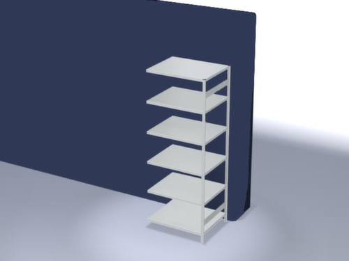 hofe Traversestelling in standaard uitvoering, hoogte x breedte x diepte 2500 x 1010 x 835 mm, 6 legborden