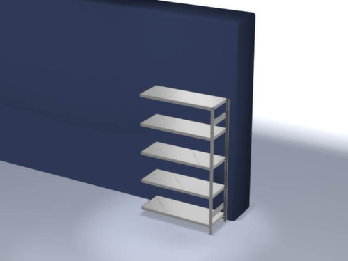 hofe Traversestelling in middelzware uitvoering, hoogte x breedte x diepte 2000 x 1310 x 535 mm, 5 legborden