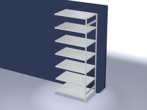 hofe Traversestelling in middelzware uitvoering, hoogte x breedte x diepte 3000 x 1310 x 835 mm, 7 legborden