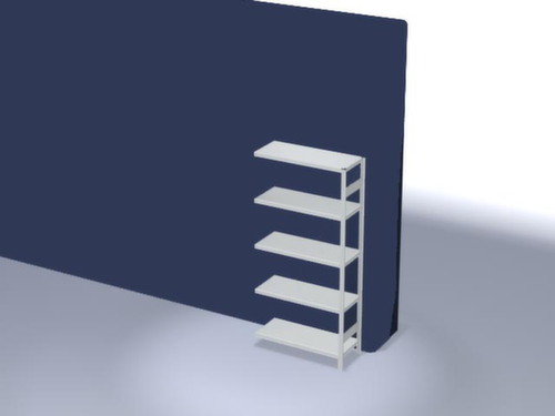 hofe Traversestelling in zware uitvoering, hoogte x breedte x diepte 2000 x 1010 x 435 mm, 5 legborden