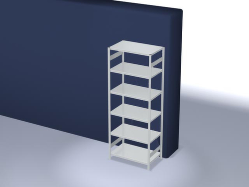 hofe Traversestelling in zware uitvoering, hoogte x breedte x diepte 2500 x 1060 x 635 mm, 6 legborden