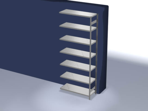 hofe Traversestelling in zware uitvoering, hoogte x breedte x diepte 3000 x 1310 x 535 mm, 7 legborden