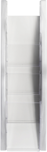 helit Gebogen wanddisplay "the arc" met 4 schappen, 4 planken, onderstel zilverkleurig