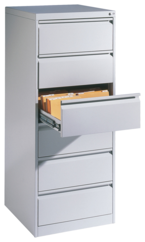 C+P Fichekast, twee banen, RAL7035 lichtgrijs/RAL7035 lichtgrijs