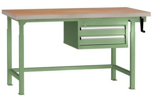 KLW Lutz In hoogte verstelbare werkbank met laden, 2 laden