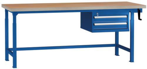 KLW Lutz In hoogte verstelbare werkbank met laden, 2 laden