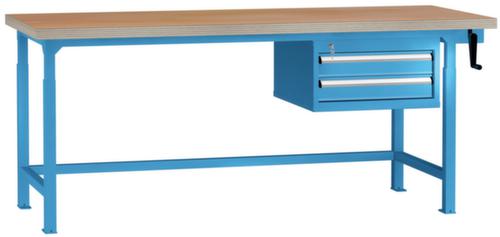 KLW Lutz In hoogte verstelbare werkbank met laden, 2 laden