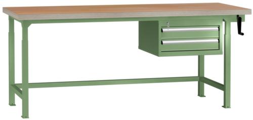 KLW Lutz In hoogte verstelbare werkbank met laden, 2 laden