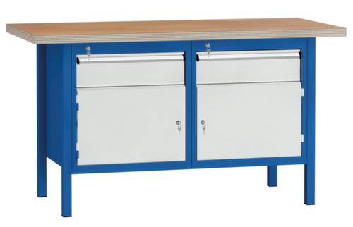 KLW Lutz Werkbank met multiplexplaat, 2 laden, 2 kasten