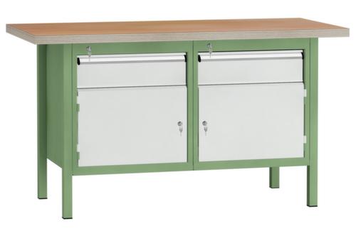 KLW Lutz Werkbank met multiplexplaat, 2 laden, 2 kasten
