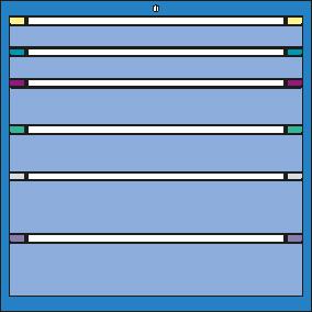 Thurmetall Ladekast met breedte van 805 mm, 6 lade(n)