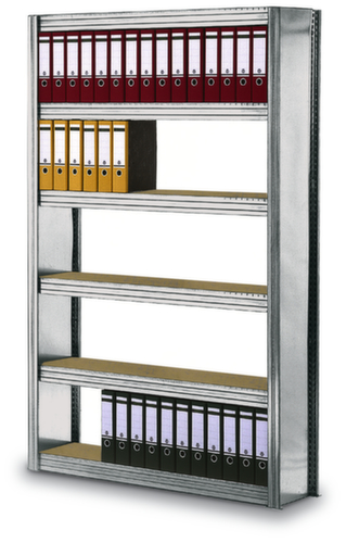 regalwerk Spaanplaat boutloze rekken met massieve plaatstalen wanden., 7 vloer, met corrosiebeschermende zinklaag